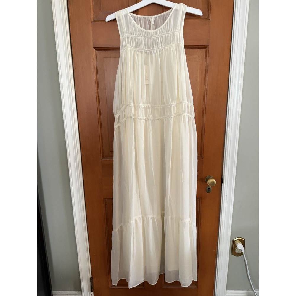 Women's A New Day Cream Sleeveless Maxi Dress Size Large NWT
